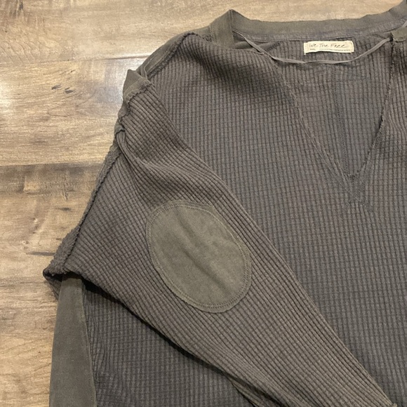 We The Free Thermal Waffle Knit Top Small - Picture 3 of 4